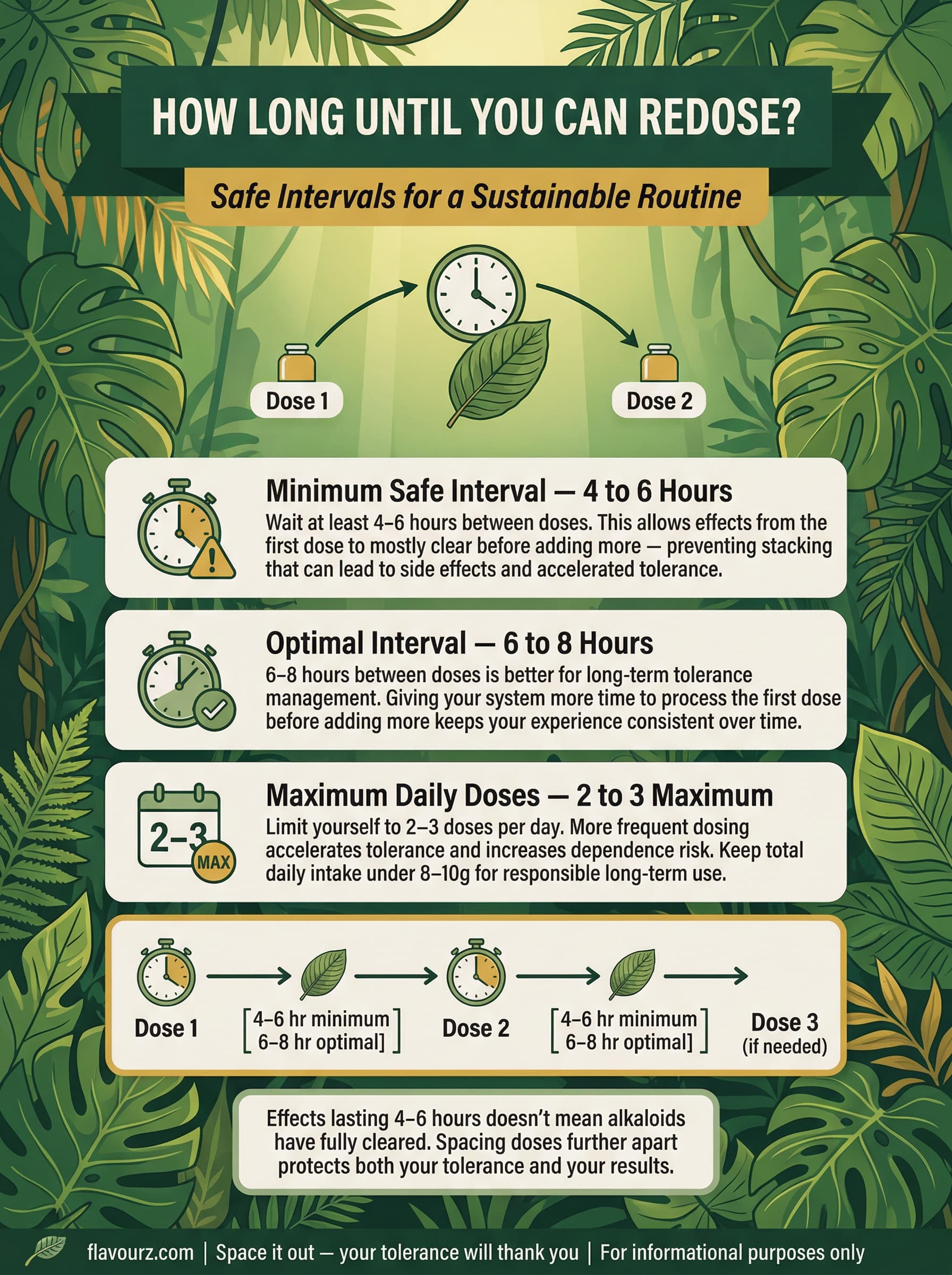 infographic for How Long Until You Can Redose